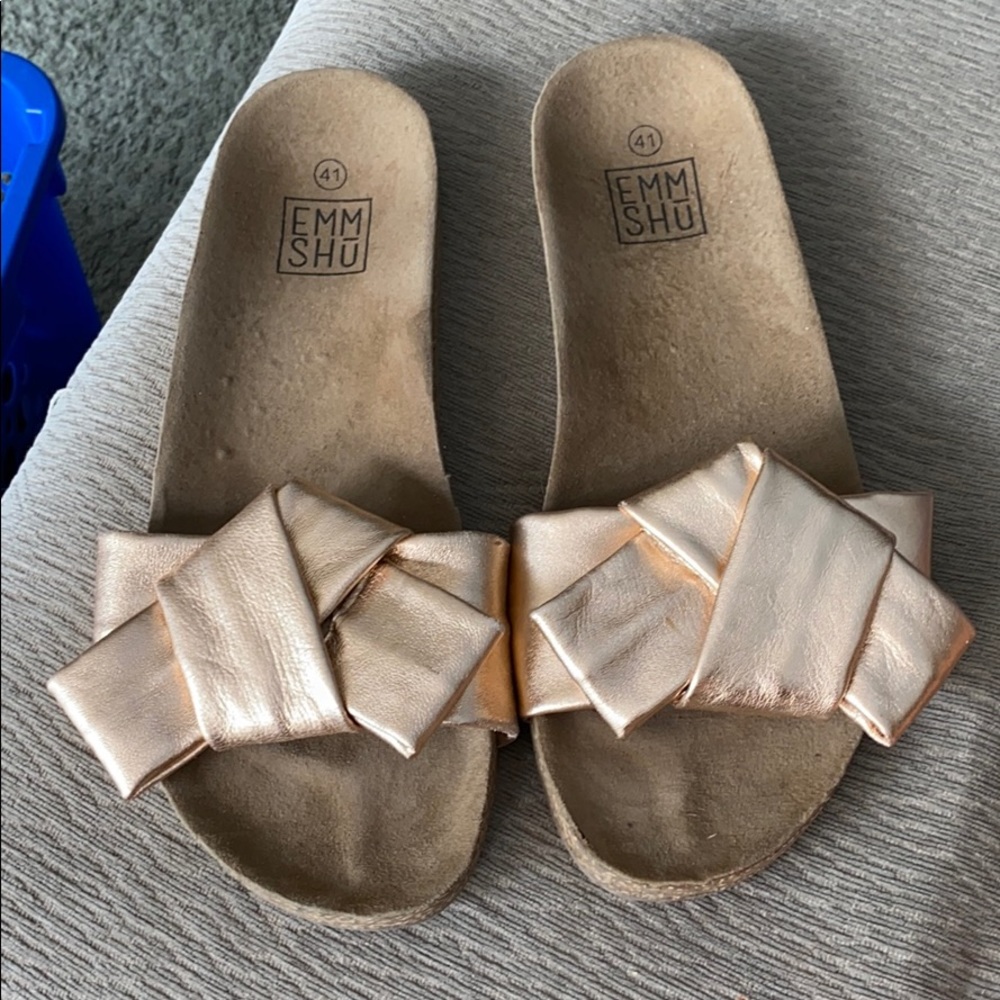 Rose gold sandals